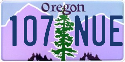OR license plate 107NUE