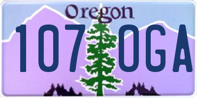 OR license plate 107OGA
