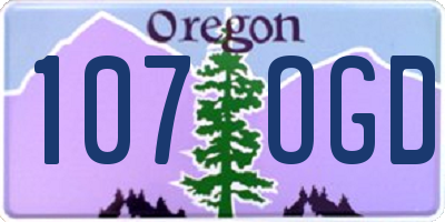 OR license plate 107OGD