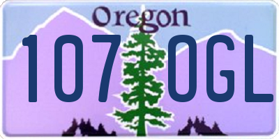 OR license plate 107OGL