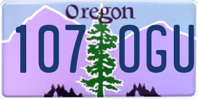 OR license plate 107OGU