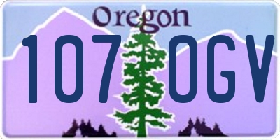 OR license plate 107OGV