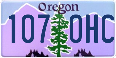 OR license plate 107OHC