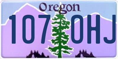 OR license plate 107OHJ