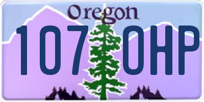 OR license plate 107OHP