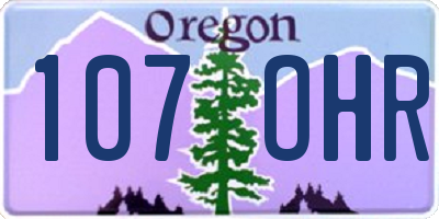 OR license plate 107OHR