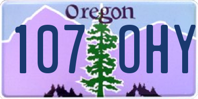 OR license plate 107OHY