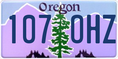OR license plate 107OHZ