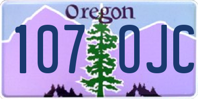 OR license plate 107OJC