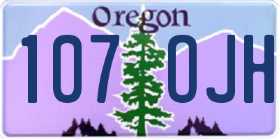 OR license plate 107OJH