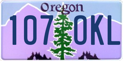 OR license plate 107OKL
