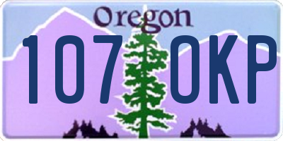 OR license plate 107OKP