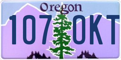 OR license plate 107OKT
