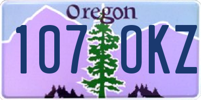 OR license plate 107OKZ