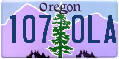 OR license plate 107OLA