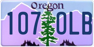 OR license plate 107OLB