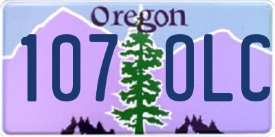 OR license plate 107OLC