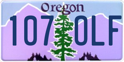 OR license plate 107OLF