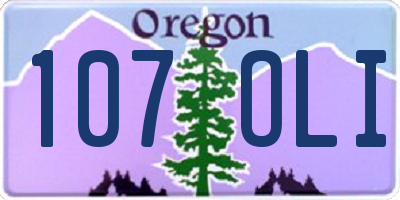 OR license plate 107OLI