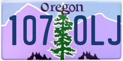 OR license plate 107OLJ