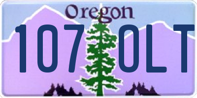 OR license plate 107OLT