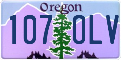 OR license plate 107OLV