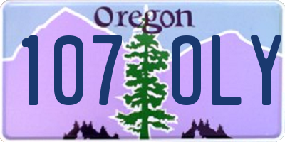 OR license plate 107OLY