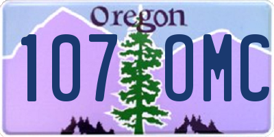 OR license plate 107OMC