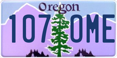 OR license plate 107OME