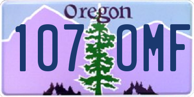 OR license plate 107OMF