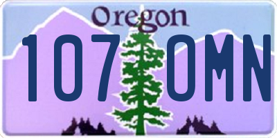 OR license plate 107OMN