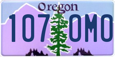 OR license plate 107OMO