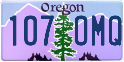 OR license plate 107OMQ