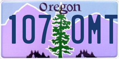 OR license plate 107OMT