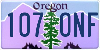 OR license plate 107ONF