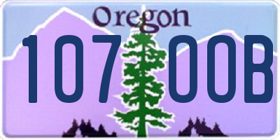 OR license plate 107OOB