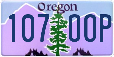 OR license plate 107OOP