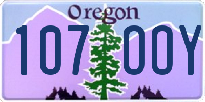 OR license plate 107OOY