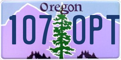OR license plate 107OPT