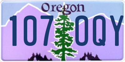 OR license plate 107OQY