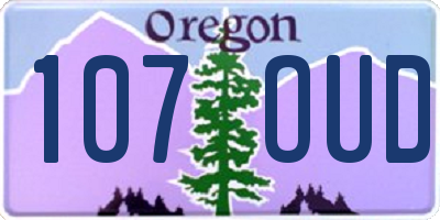 OR license plate 107OUD