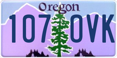 OR license plate 107OVK