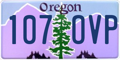 OR license plate 107OVP