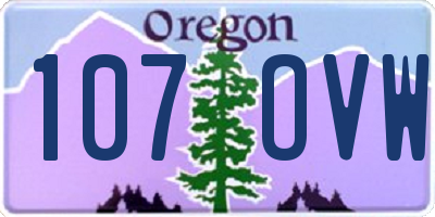 OR license plate 107OVW