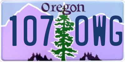 OR license plate 107OWG