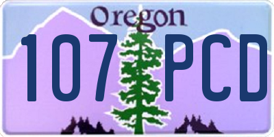 OR license plate 107PCD