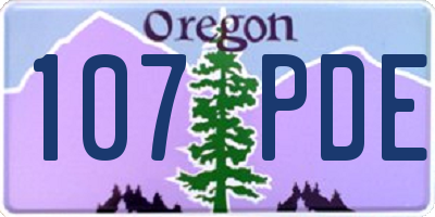 OR license plate 107PDE