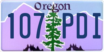 OR license plate 107PDI