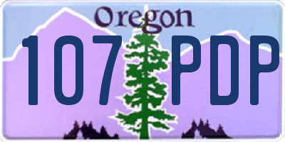 OR license plate 107PDP