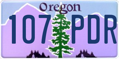 OR license plate 107PDR